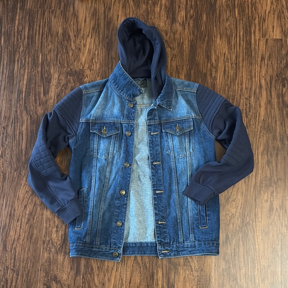 Primary Denim and Navy Hooded Jacket